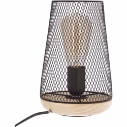 Description générale Découvrez cette élégante lampe à poser en métal et bois, alliant un design rétro chic à une praticité mo ...