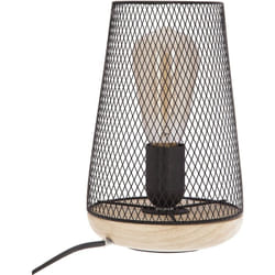 Atmosphera - Lampe - 15 x 23 cm - Métal et bois - Noir - Livraison gratuite