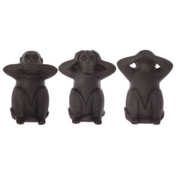 Singes Sagesse en Résine X3 KEYS Noir