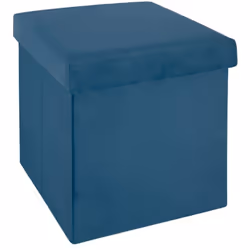 Siège ou rangement ? Le pouf pliant "Tess" en velours Atmosphera saura vite se rendre indispensable chez vous par son côté do ...