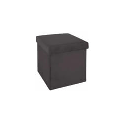 Atmosphera - Pouf pliant Tess velours gris créateur d'intérieur