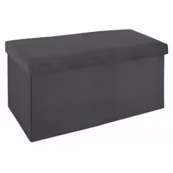 Atmosphera - Pouf pliant double Tess velours gris créateur d'intérieur