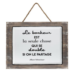 Plaque Citation Bois et Céramique
