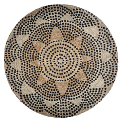 Tapis en Jute Rond Imprimé Living