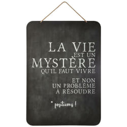 Atmosphera - Déco murale Ardoise métal 44x61cm créateur d'intérieur