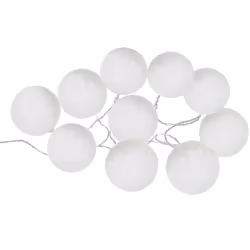 Guilande led solaire l335cm - Atmosphera createur d'interieur. Couleur : Blanc. Matière principale : Coton. Longueur : 335.00 ...