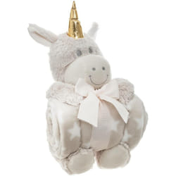 Atmosphera - Plaid peluche licorne 75x100cm créateur d'intérieur