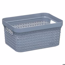 Panier en plastique - FIVE - Modèle Scandinave - 17L - Gris - Dimensions 385x27x223cm