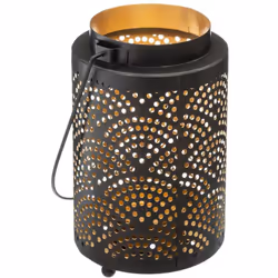 Lanterne design métal h13cm - Atmosphera createur d'interieur. Couleur : Modèle d noir. Matière principale : Fer. Longueur : ...