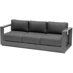 Hesperide - Canapé de jardin Allure 3 places graphite & gris zebrano en aluminium traité époxy - Hespéride