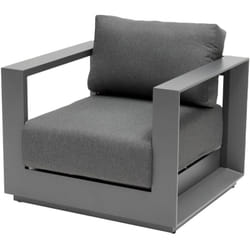 Hesperide - Fauteuil de salon de jardin Allure graphite & gris zebrano en aluminium traité époxy - Hespéride