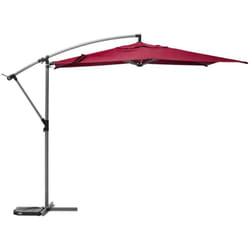 Hesperide - Parasol décentré rond Manoa bordeaux Hespéride