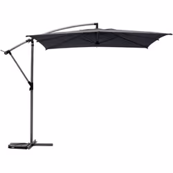 Description générale Protégez-vous du soleil avec le parasol décentré 'Manoa' en toile carrée de coloris ardoise de la marque ...