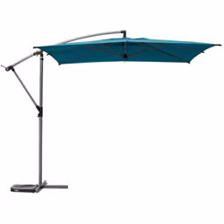 Le parasol déporté carré "MANOA" Hespéride, avec ses dimensions généreuses de L. 250 x P. 250 x H. 240 cm et son mât en alumi ...