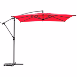 Protégez vous du soleil avec le parasol décentré toile carrée Manoa en coloris grenade de la marque Hespéride. Les dalles de  ...