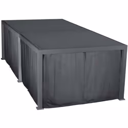 Prolongez vos soirées estivales sous votre pergola bioclimatique grâce au kit de rideaux, moustiquaires et de rails pour perg ...