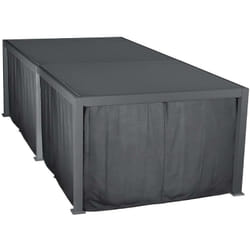 Hesperide - Kit de rideaux, moustiquaires et de rails pour pergola bioclimatique Evora 6 x 3,6m Graphite - Hespéride