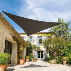 Hesperide - Voile d ombrage triangulaire Shae ardoise 4x4x4m en polyester - Hespéride