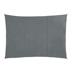 Voile d ombrage rectangulaire Shae ardoise 4x3m en polyester - Hespéride