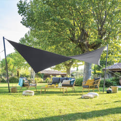 Hesperide - Voile d ombrage rectangulaire Shae ardoise 3x2m en polyester - Hespéride