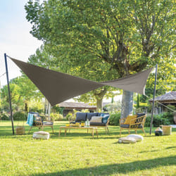 Hesperide - Voile d ombrage rectangulaire Shae noisette 3x2m en polyester - Hespéride