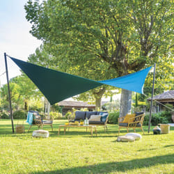Hesperide - Voile d ombrage rectangulaire Shae bleu canard 3x2m en polyester - Hespéride