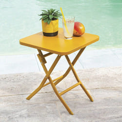 Hesperide - Table d'appoint pliante 40x40 Greensboro ocre Hespéride