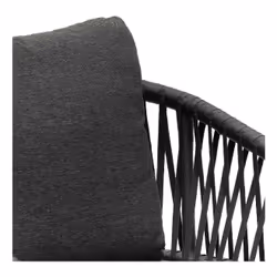 Hesperide 171144 chaise d'extérieur Terrace Siège respirant Dossier grillagé Acrylique, Aluminium, Mesh, Polyester Anthracite, Graphite