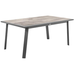 Hesperide - Table de jardin extensible Pavane pécan & graphite 10 places en aluminium traité époxy - Hespéride