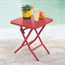 Description générale Optez pour la table d'appoint pliante Greensboro en coloris grenade de la marque Hespéride. Idéale pour  ...