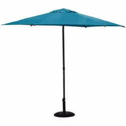 Description générale Ajoutez une touche colorée à votre jardin avec le parasol droit rond 'Soya' en bleu canard de la marque  ...