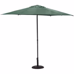 Description générale Protégez-vous du soleil cet été avec le parasol mat central rond en coloris vert olive de la marque Hesp ...