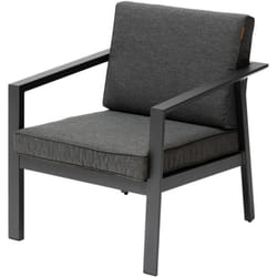 Hesperide - Fauteuil de salon de jardin Pavane graphite en aluminium traité époxy - Hespéride