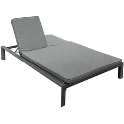 Hesperide - Lit de piscine double Evasion anthracite & graphite 2 places en aluminium traité époxy - Hespéride