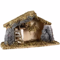Crèche de Noël Traditionnelle en Bois avec Modèle Compact Atmosphera Créateur d'Intérieur