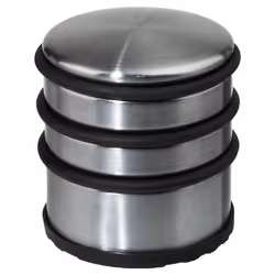 Porte Stop - Métal - O7xH7.4cm - Couleur Gris - Forme Cônique - Revêtement Antidérapant