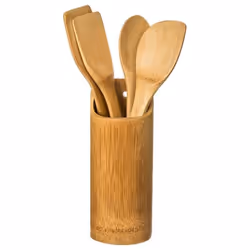 5five - pot à ustensiles avec 4 spatules bambou