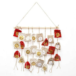 Décoration de Noël Calendrier Vintage 60cm Beige