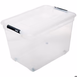 5five - boîte en plastique transparente 100l solutions+