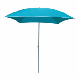 Parasol de Plage Carré Helenie 172cm Turquoise