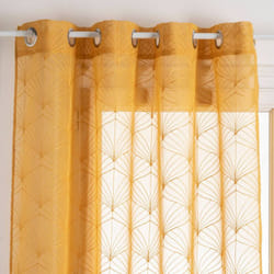 Voilage Mia jaune moutarde 140x240cm Atmosphera créateur d'intérieur