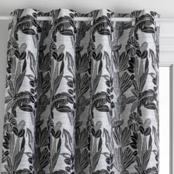 Atmosphera - Rideau Bejuco motifs jacquard noir 140x260cm créateur d'intérieur