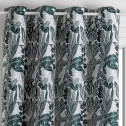Atmosphera - Rideau Bejuco motifs jacquard vert cèdre 140x260cm créateur d'intérieur