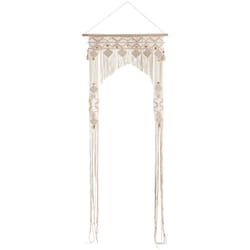 Atmosphera - Rideau fil Arche macramé blanc ivoire 90x200cm créateur d'intérieur
