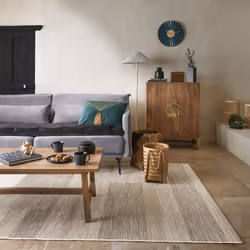 Tapis Extérieur Effet Laine 160 X 230 Lin