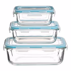 Lot de 3 Boîtes de Conservation Clipeat 19cm Bleu