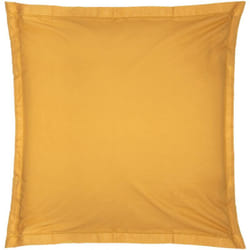 Atmosphera - Taie d oreiller Carina coton jaune moutarde 63x63cm créateur d'intérieur