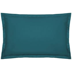 Taie d oreiller Carina en coton bleu canard 50x70cm Atmosphera créateur d'intérieur