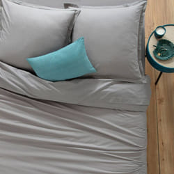 Atmosphera - Housse de couette Carina coton gris souris 240x220cm créateur d'intérieur