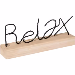 Atmosphera - Décoration lumineuse à poser Mot Relax Noir Lumineux 20 LED